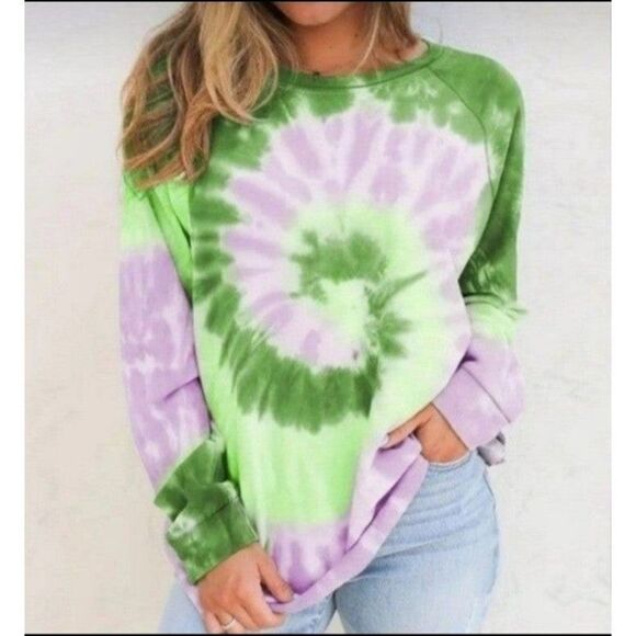 No Brand Tops - Women's Loose Tie Dye long sleeve top sz Small